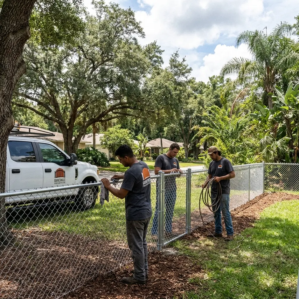 Chain link fence installed by Gainesville Fence Contractors