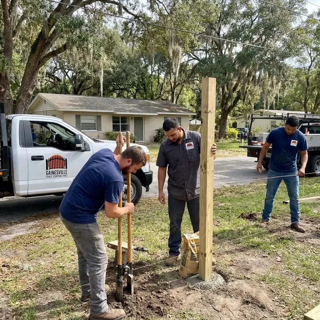 The Gainesville Fence Contractors crew